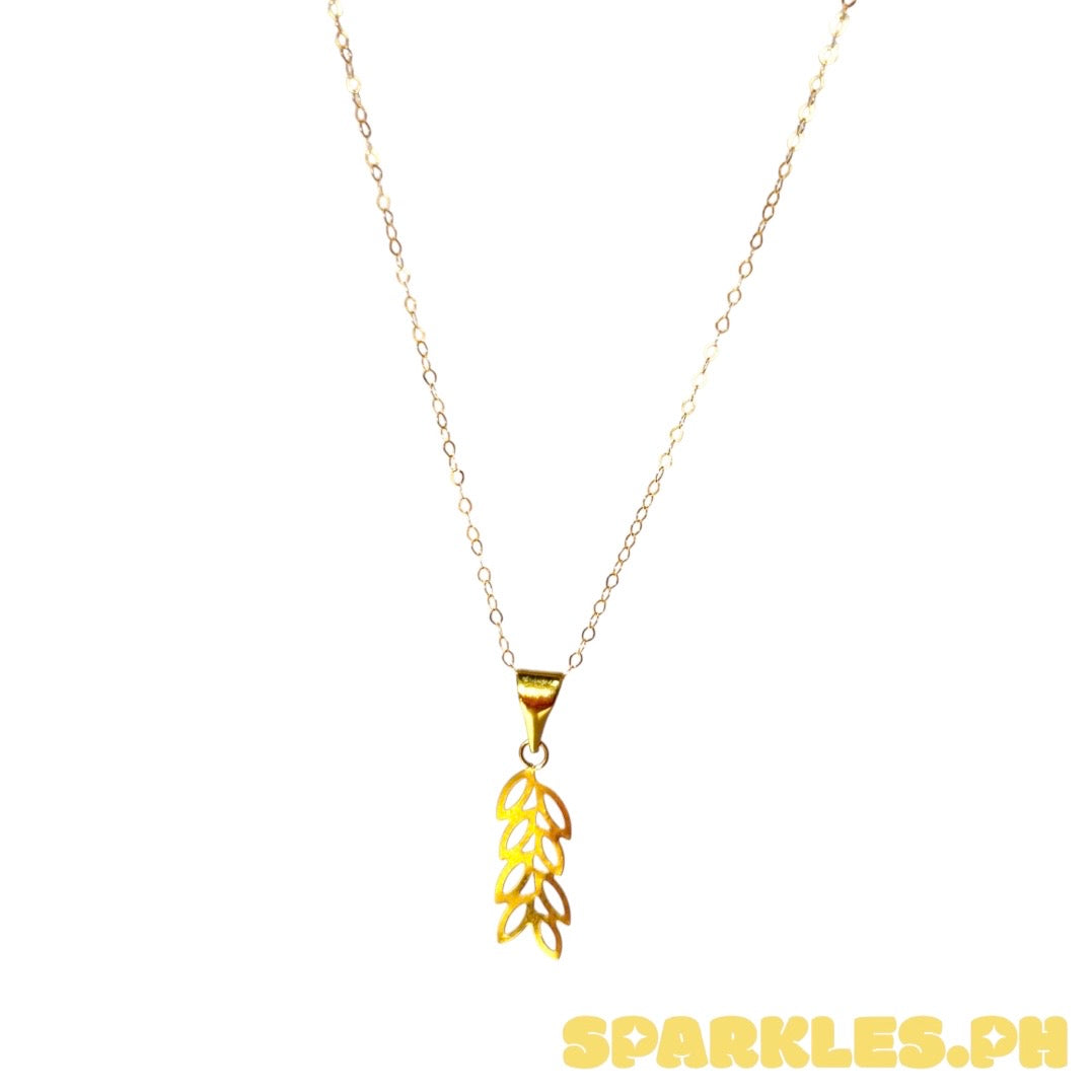 18k Saudi Gold Tauco Chain Level 1 + 18K Saudi Gold Palay Pendant