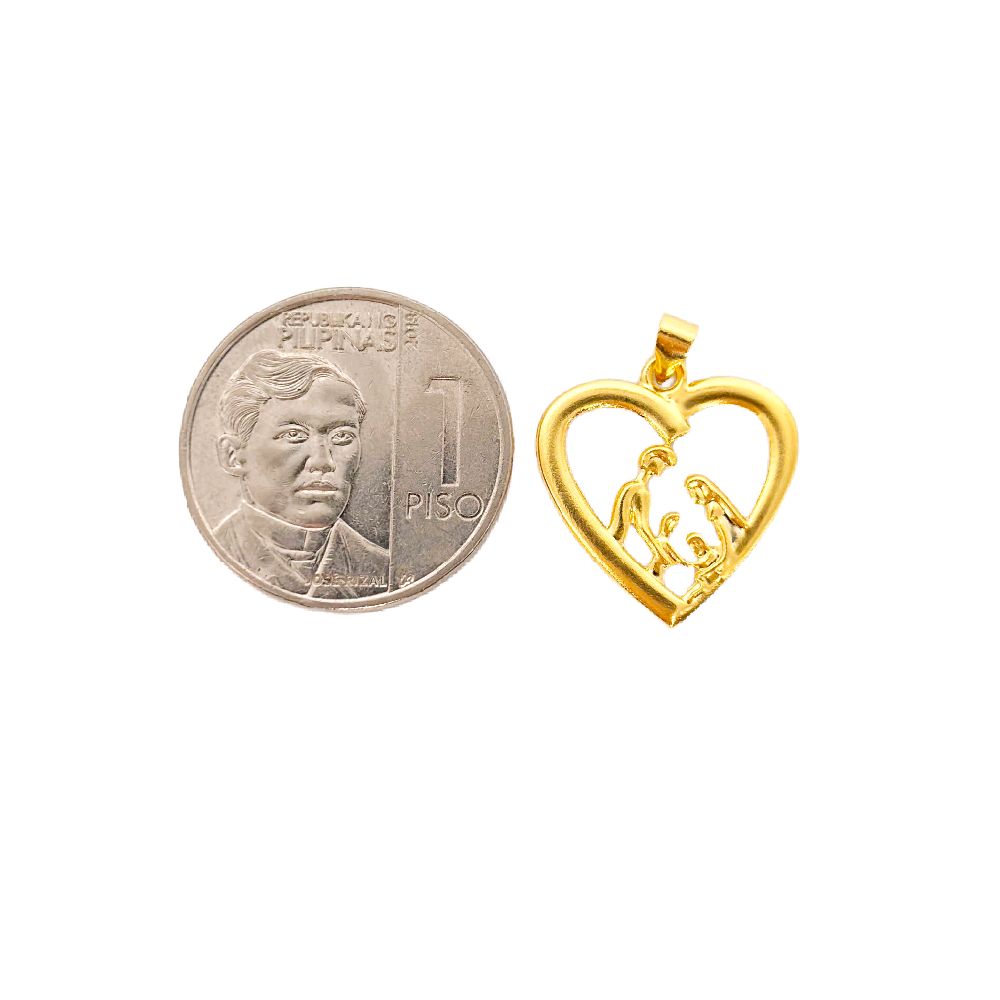18k Saudi Gold La Familia Pendant - SKU-510E8C3R
