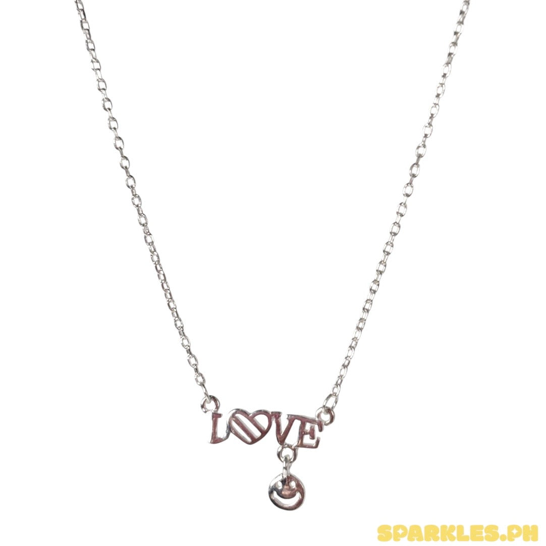 92.5 Sterling Silver - Love Smiley Necklace