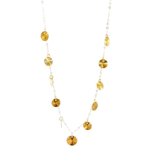 18k Saudi Gold Dazzling Ball Chain - SKU-NB9G5GQI