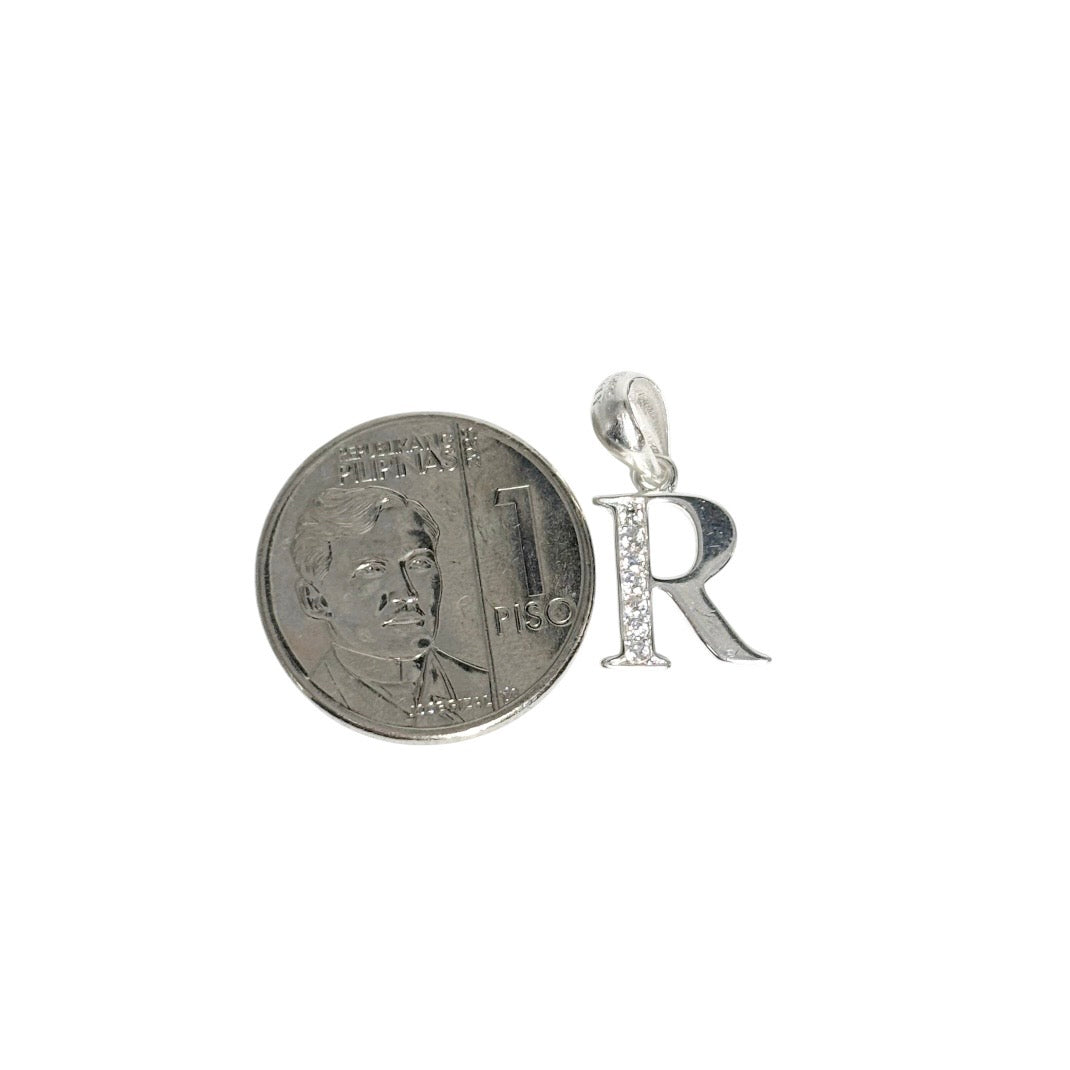 MT - 92.5 Sterling Silver - Letter R Pendant