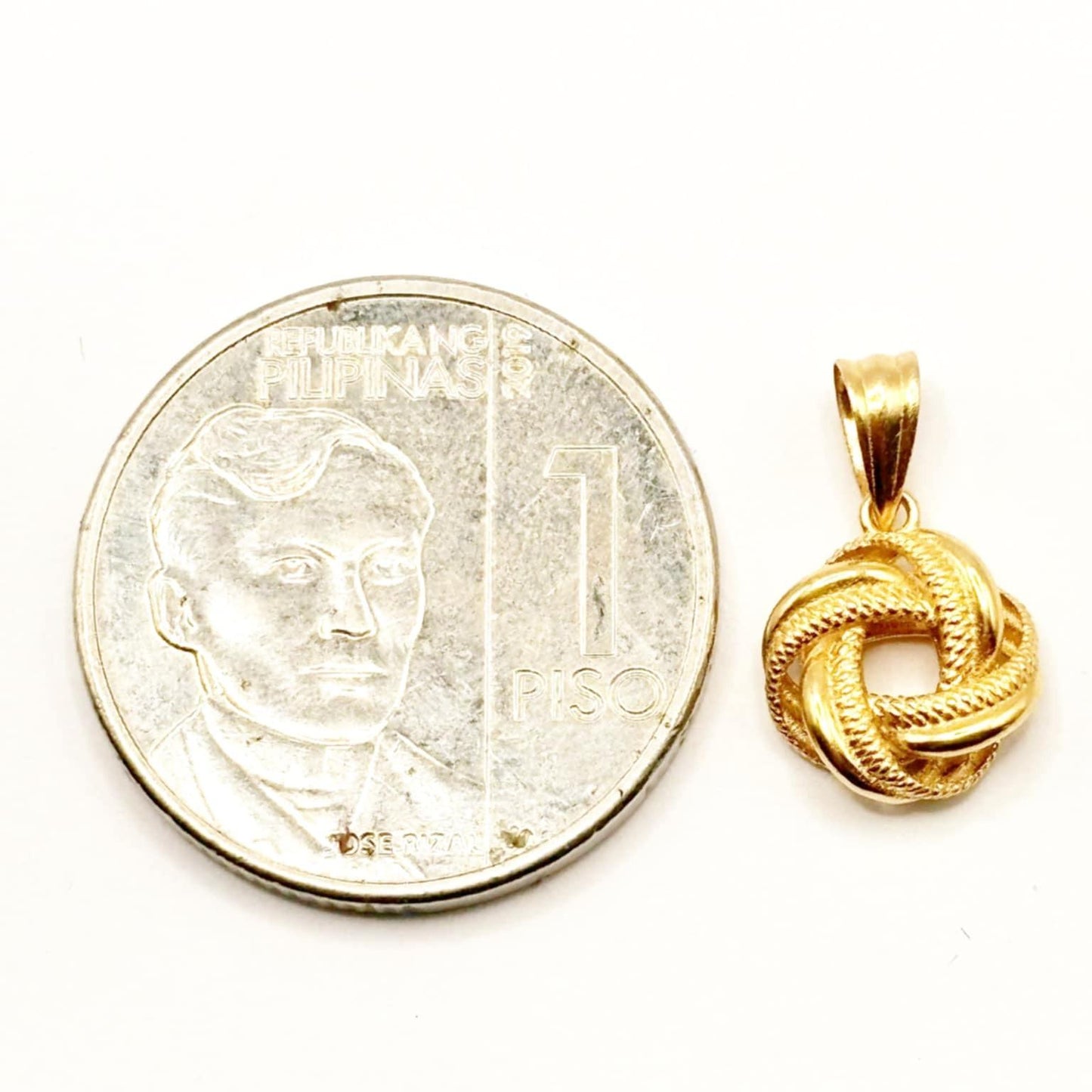 18k Saudi Gold Ensaimada Pendant - SKU-08WW14P0
