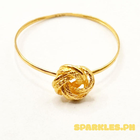18k Saudi Gold Round Knot Ring - SKU-O4W3JPYE