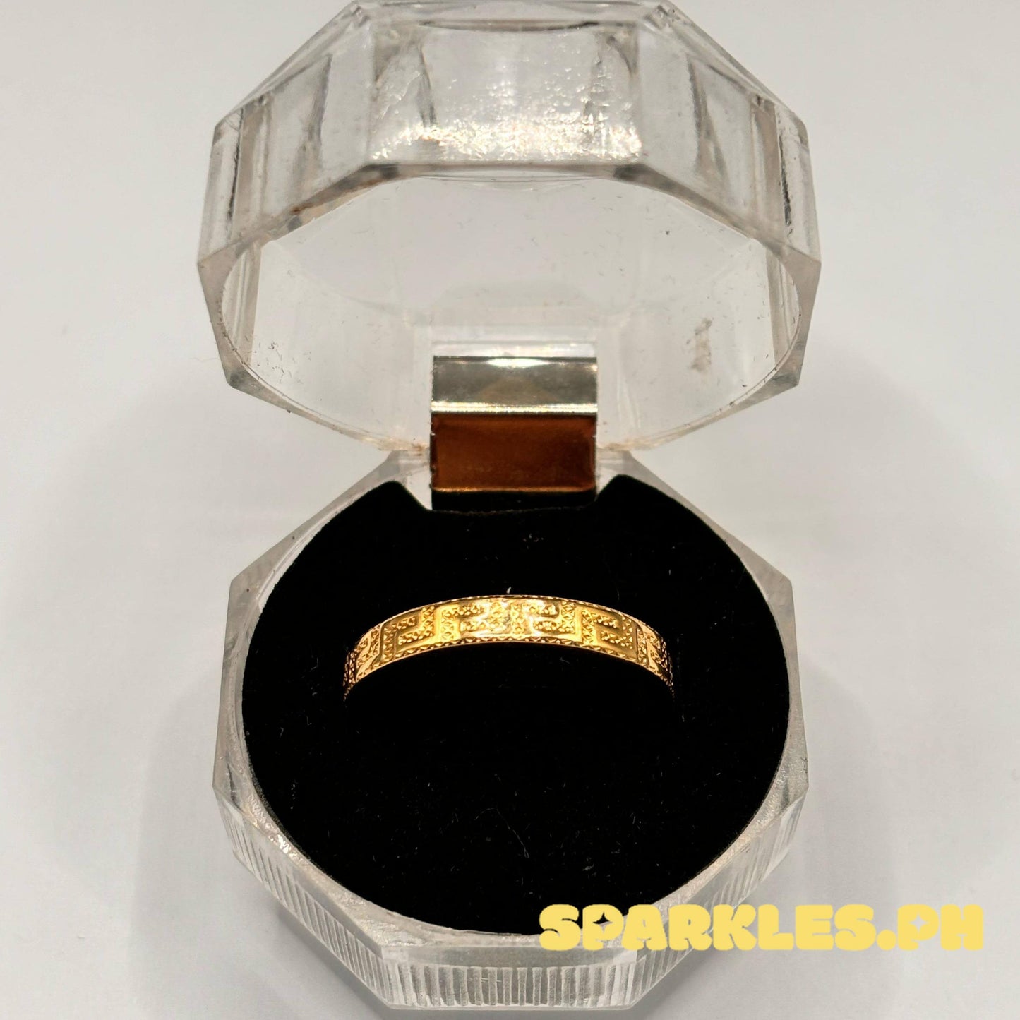 18k Saudi Gold Greek Ring Solid Pawnable - SKU-CLQKAT5R