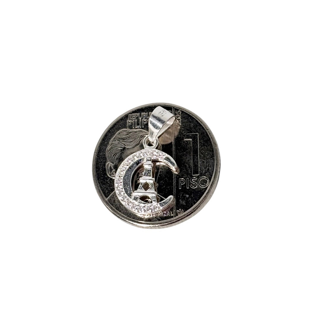 92.5 Sterling Silver - Moon Paris Pendant