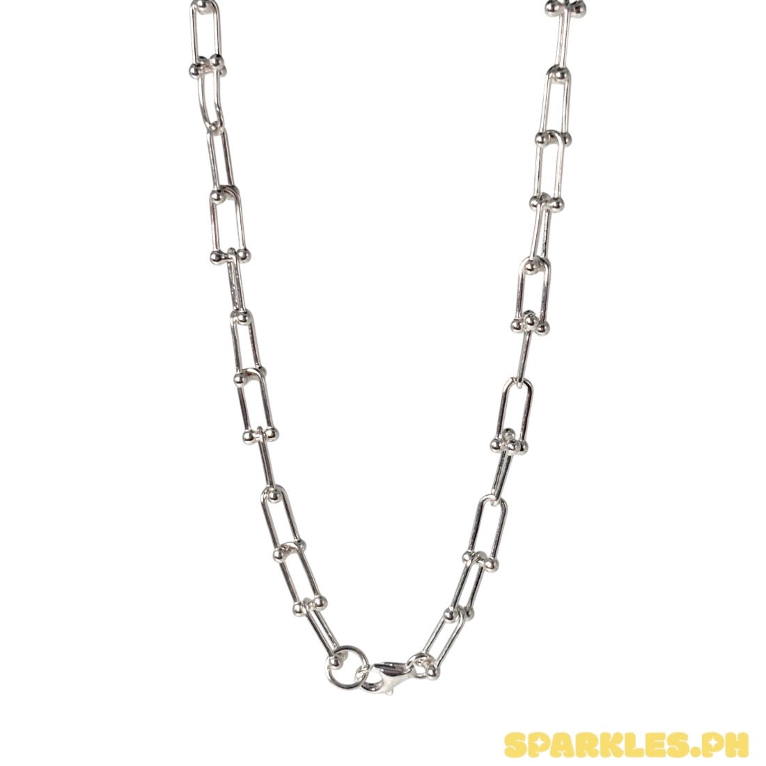 92.5 Sterling Silver - U Bar Chain 18”