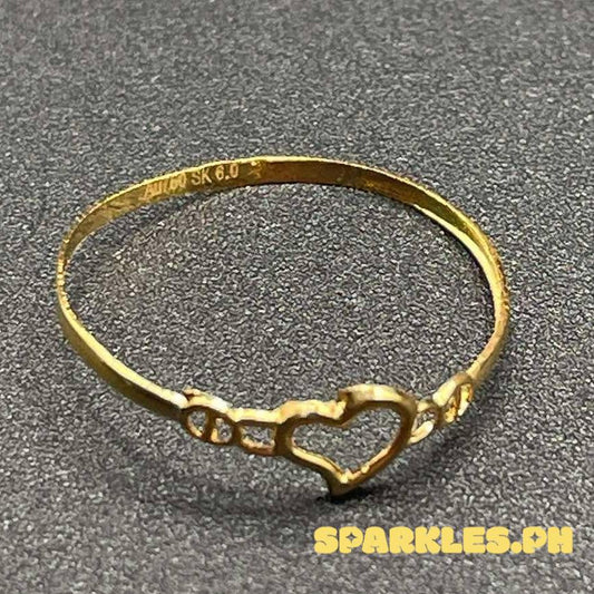 18k Saudi Gold Charlotte Heart Ring Solid Pawnable