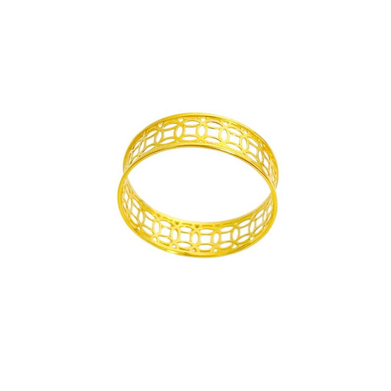 18k Saudi Gold Money Catcher Band Ring -SKU-1J5IBIWIK
