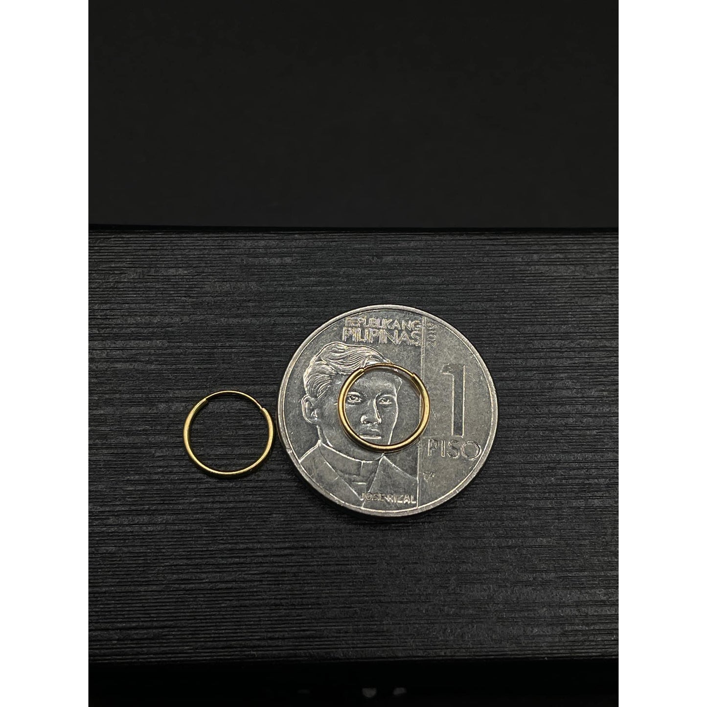 18k Saudi Gold 8mm Plain Loop Earring Solid Pawnable - SKU-3HAYI0HH
