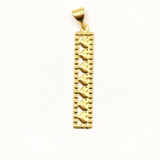 18k Saudi Gold Toblerone Pendant