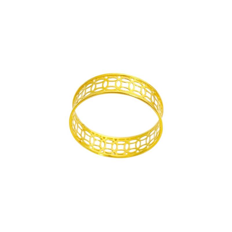 18k Saudi Gold Money Catcher Band Ring -SKU-1J5IBIWIK