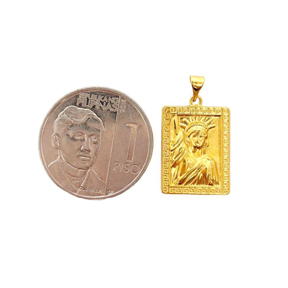 18k Saudi Gold Set Fenfen Statue + Caden Chain 20"