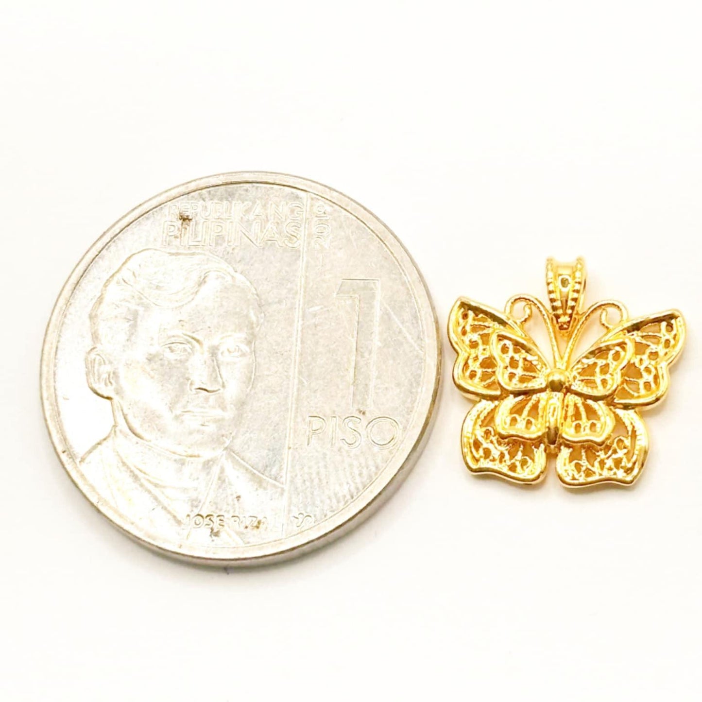 18k Saudi Gold Butterfly Cutey Style Ampaw Pendant