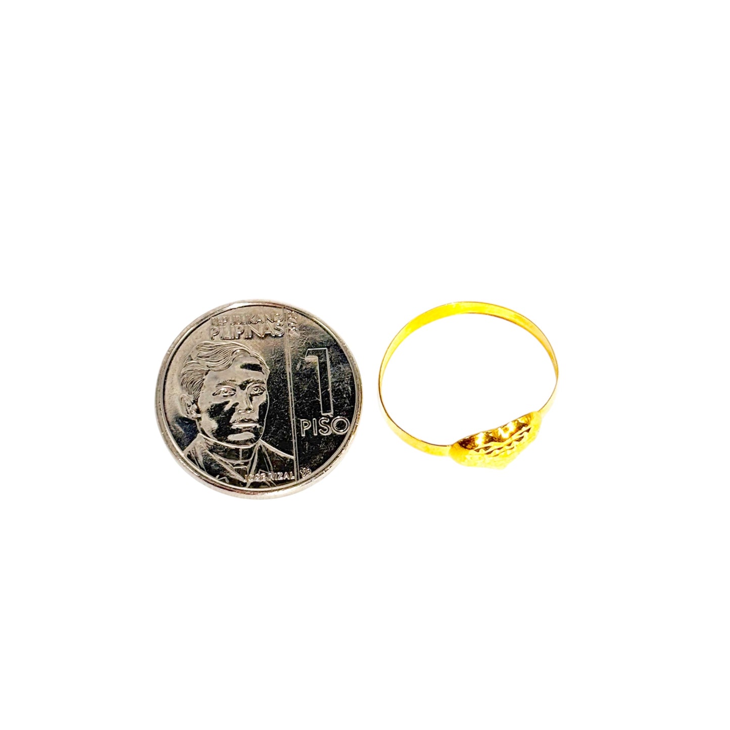 18k Saudi Gold Diaheart Band Ring - SKUMY2226RIN