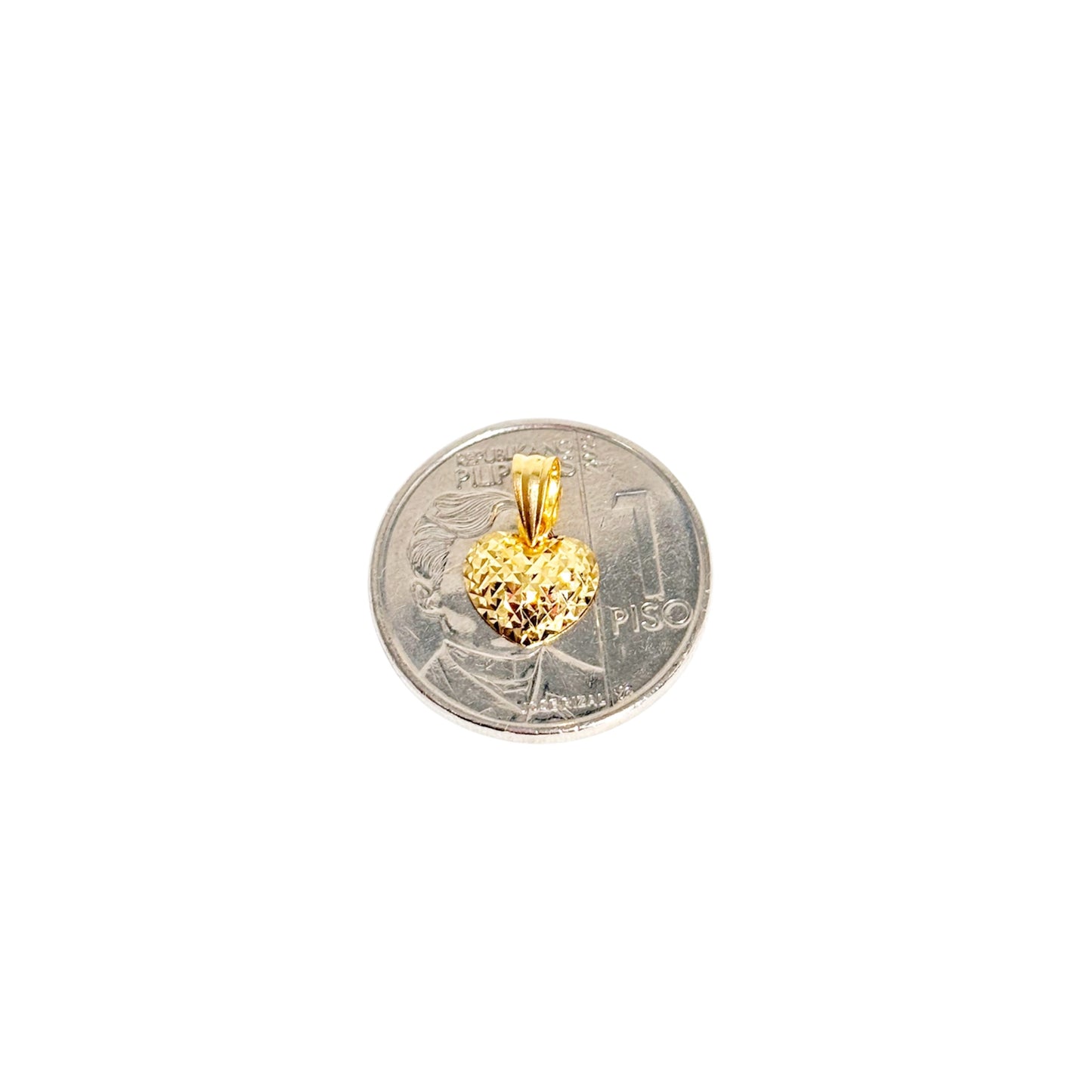 18k Saudi Gold Dazzling Diacut Hearty Pendantt .23 grams - SKU-40J6KIL5