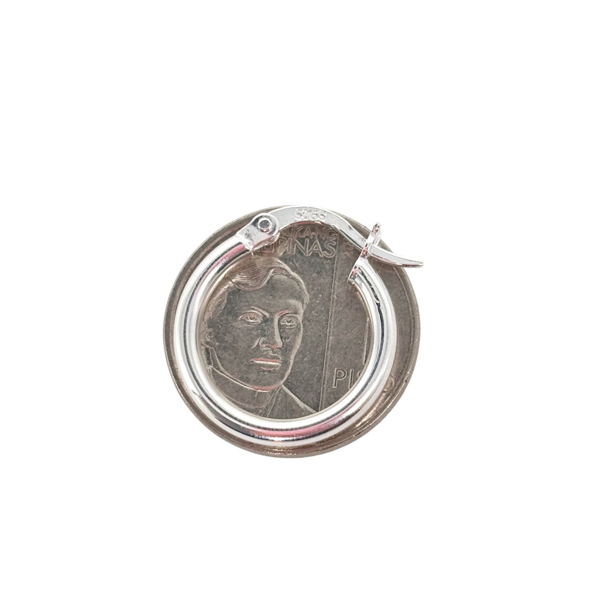 92.5 Sterling Silver - 15mm Plain Clip Earrings