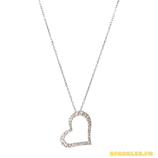 14k Natural Diamond - Heart Necklace