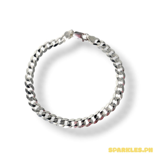 92.5 Sterling Silver - MENS 7mm Cadena Bracelet 8.5”