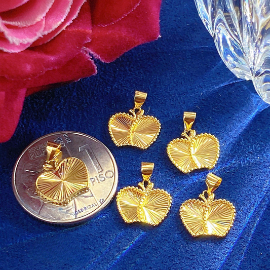 Heart Sinag Pendant 18k Saudi Gold