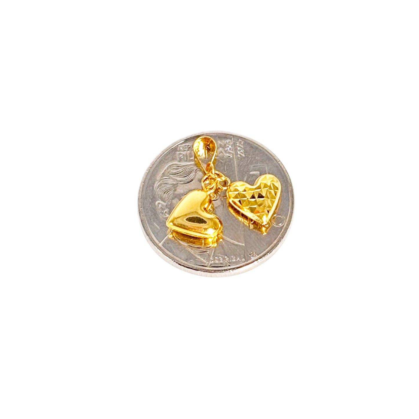 18k Saudi Gold Heart Pair Pendant
- SKU-MUY23U69