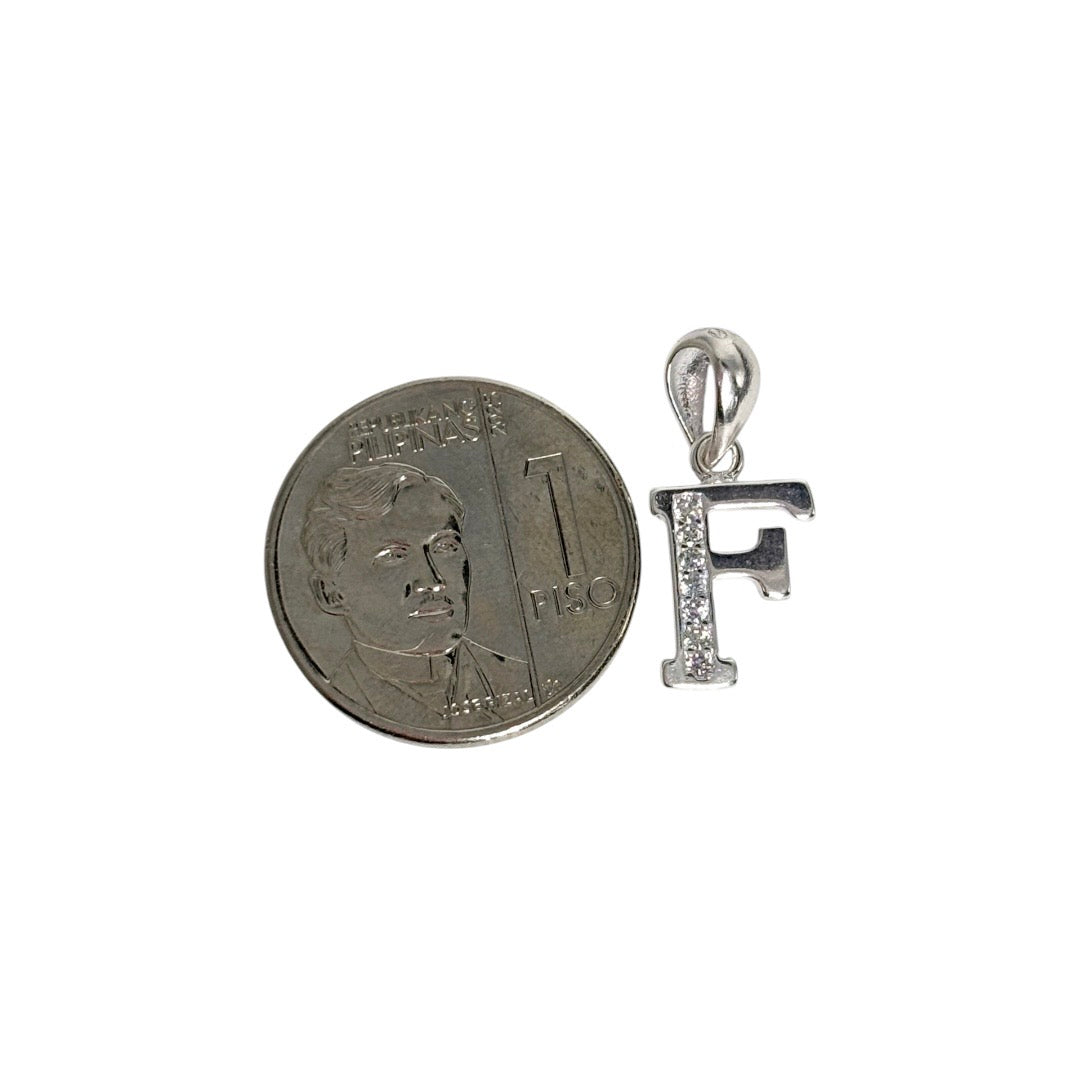 MT - 92.5 Sterling Silver - Letter F Pendant
