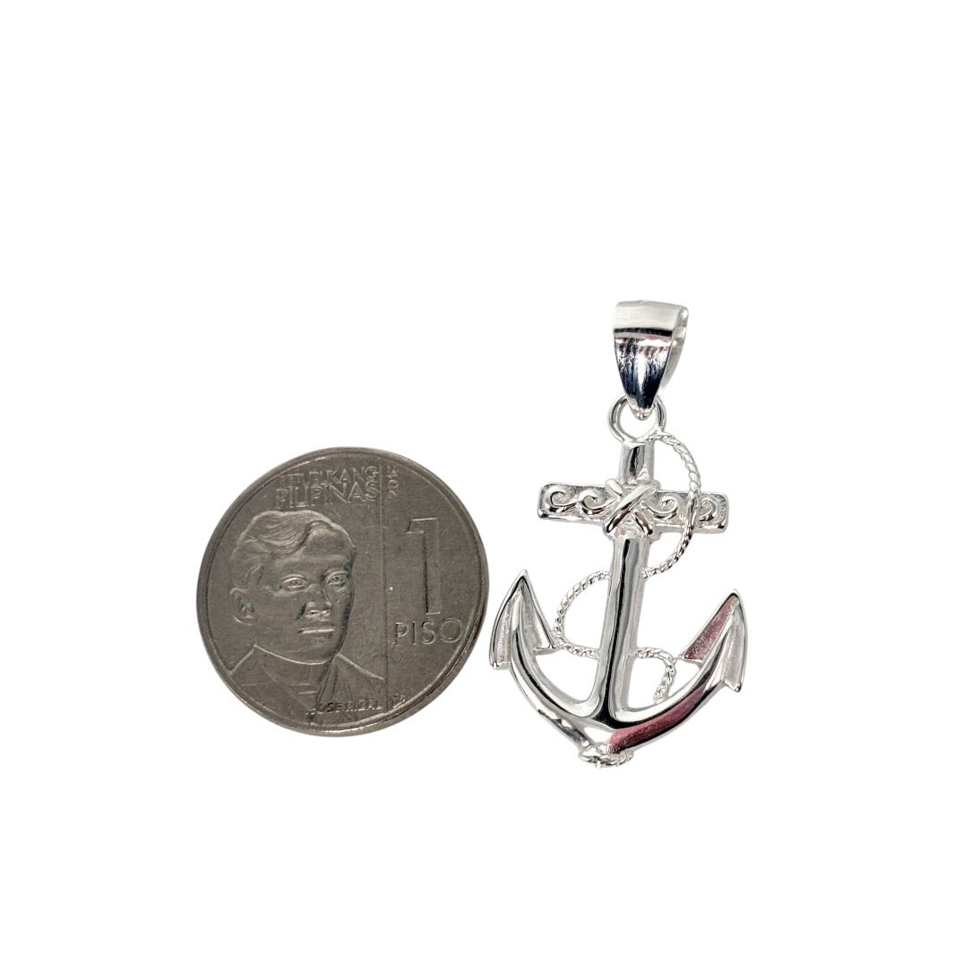 92.5 Sterling Silver - Vintage Anchor Pendant