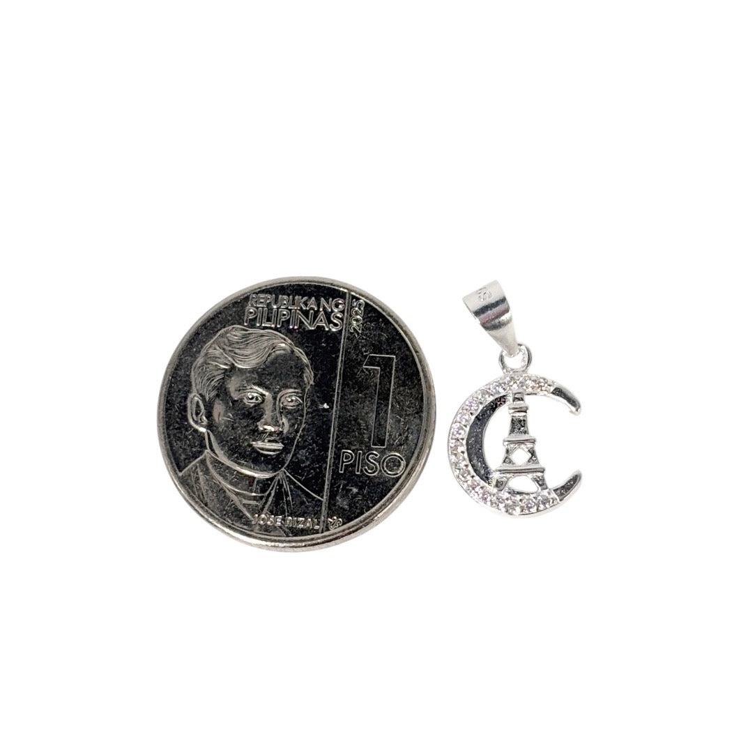 92.5 Sterling Silver - Moon Paris Pendant
