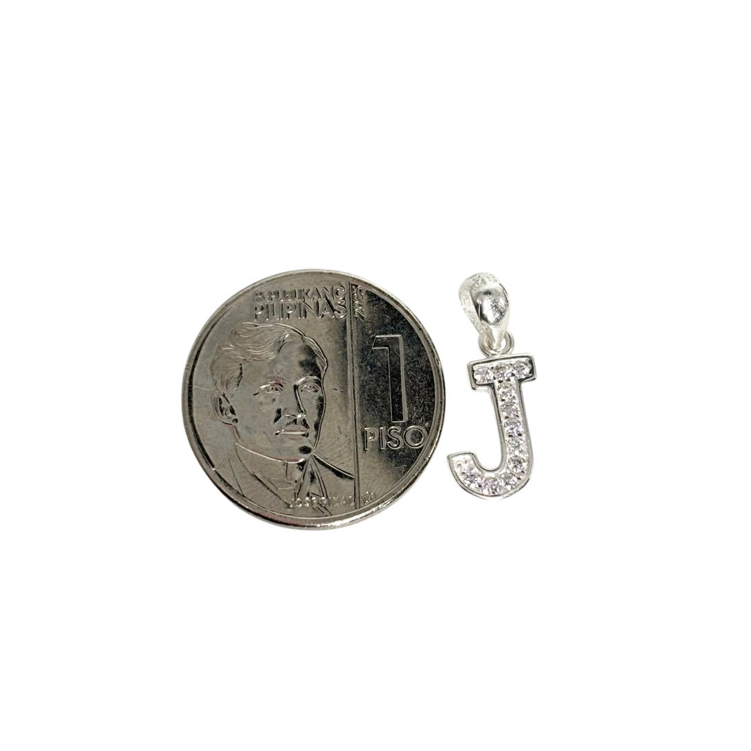 MT - 92.5 Sterling Silver - Letter J Pendant