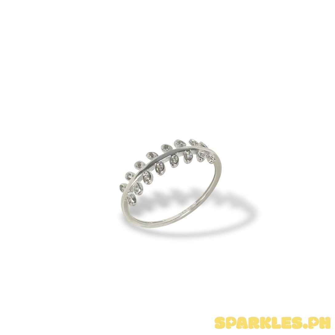 MT - 92.5 Sterling Silver - Leaf Ring Size 6