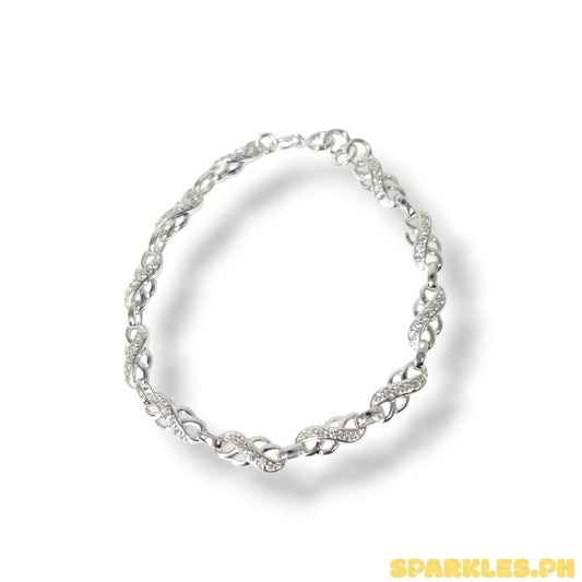 92.5 Sterling Silver - Infinity Link Bracelet