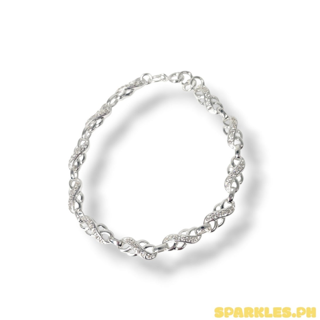 92.5 Sterling Silver - Infinity Link Bracelet