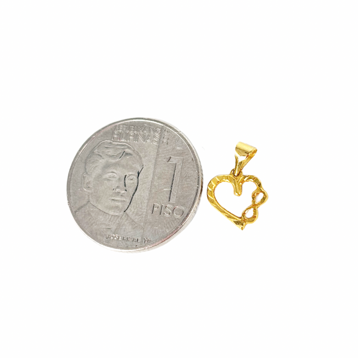 18k Saudi Gold Dancing Manipis V2 + 18k Saudi Gold Infinity Heart Pendant
