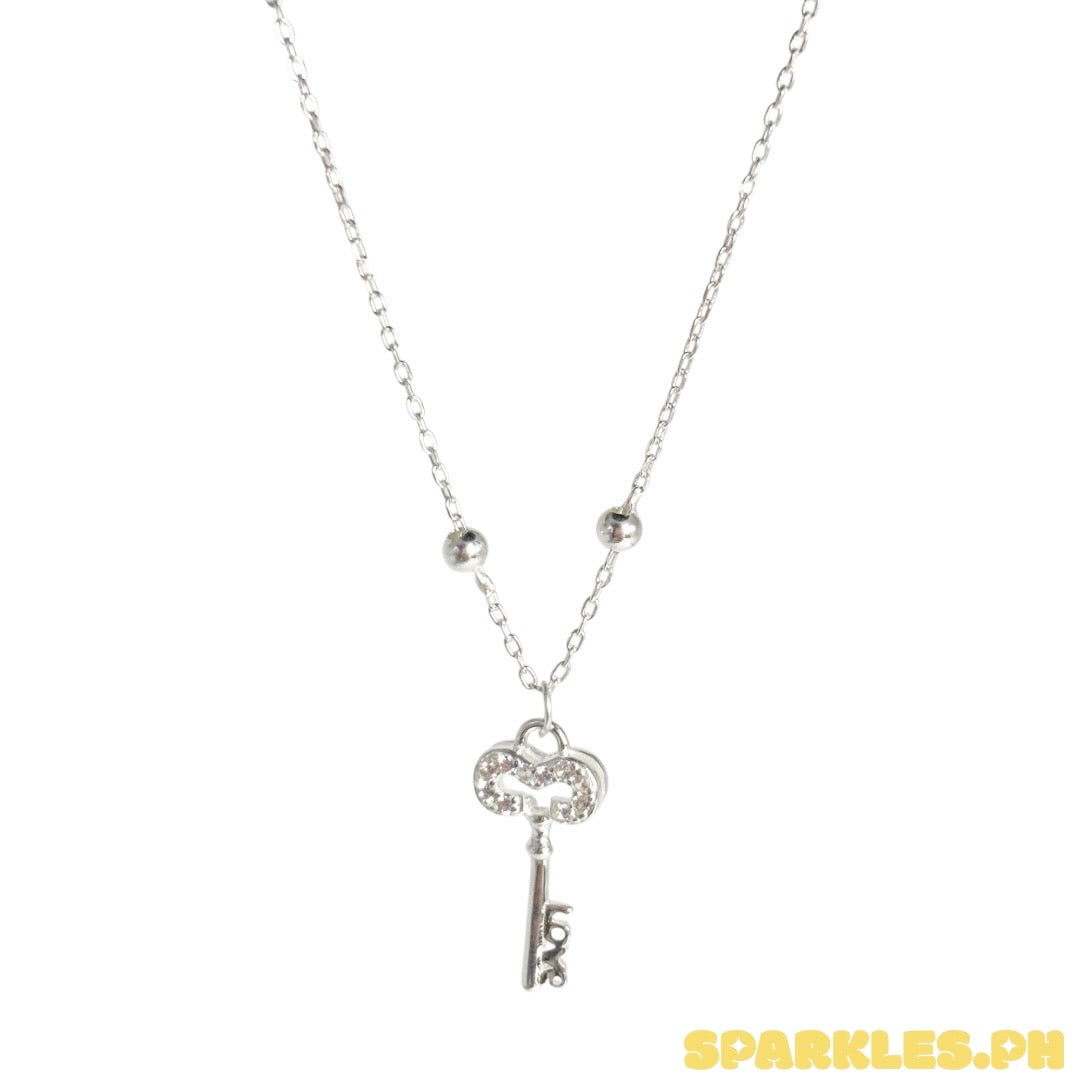 MT - 92.5 Sterling Silver - Key Necklace