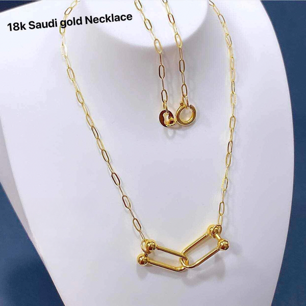 18k Saudi Gold Hardwear Paperclip Necklace – Sparkles.ph