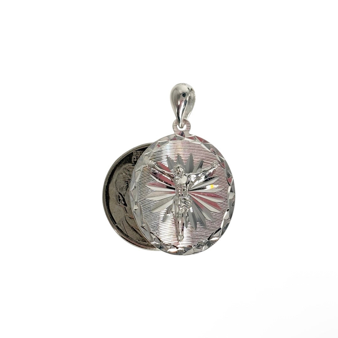 MT - 92.5 Sterling Silver - Round Christ Pendant