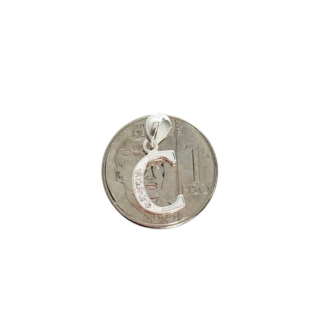 MT - 92.5 Sterling Silver - Letter C Pendant