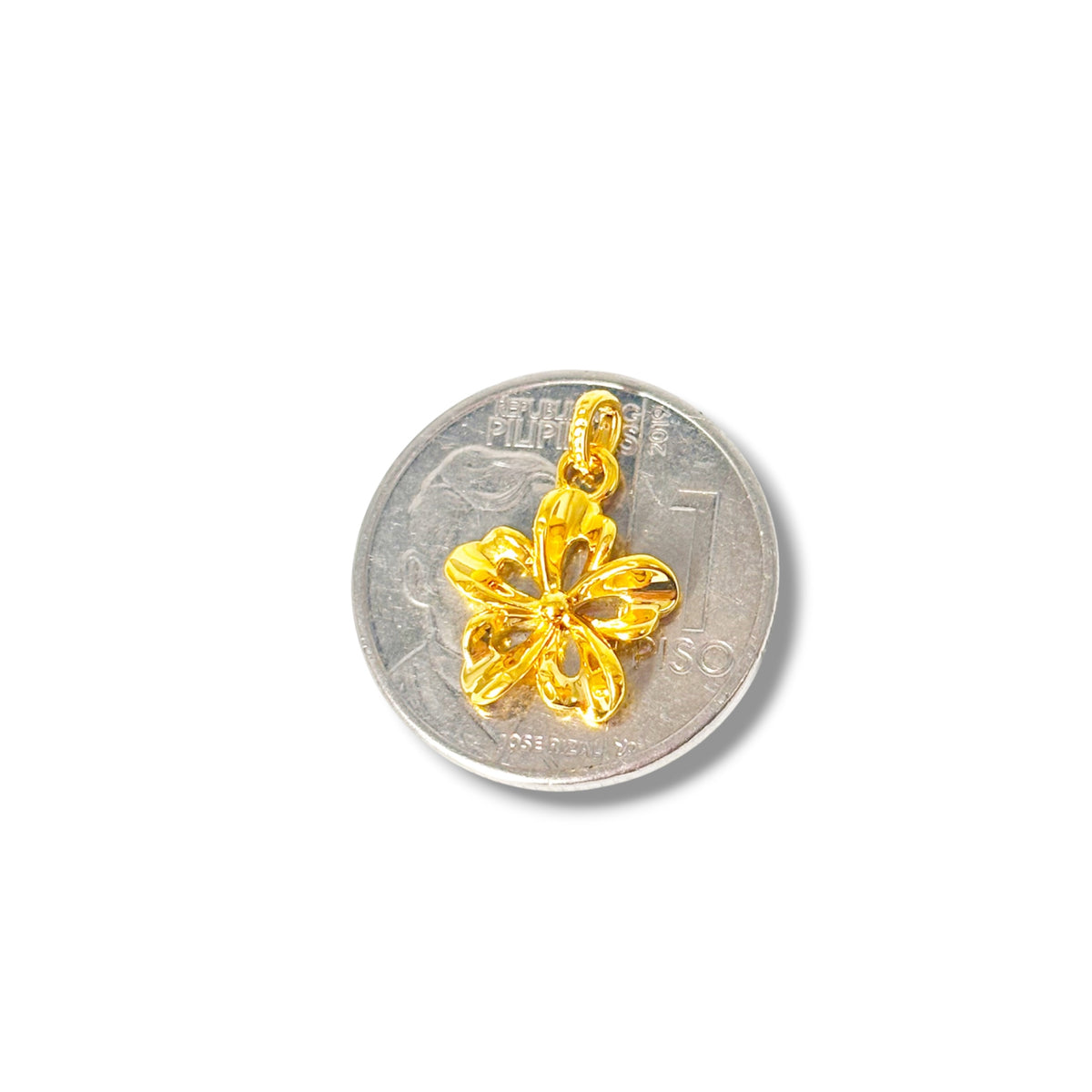 AMPAW/HOLLOW 18k Saudi Gold FlowerStyle Pendant