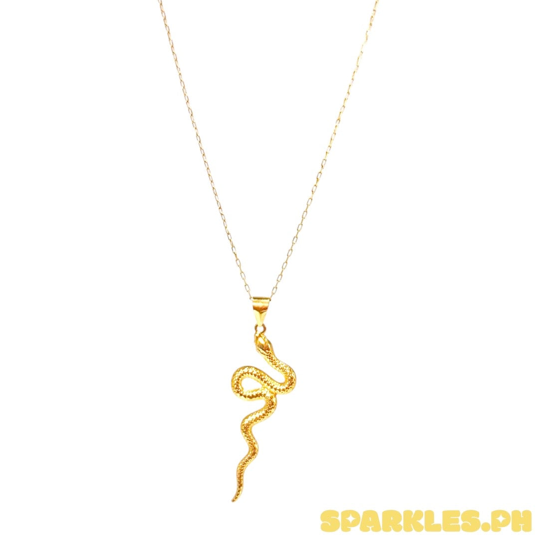 18k Saudi Gold Karkar Chain 18" + 18k Saudi Gold Cobra Pendant
