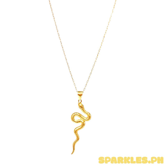18k Saudi Gold Karkar Chain 18" + 18k Saudi Gold Cobra Pendant