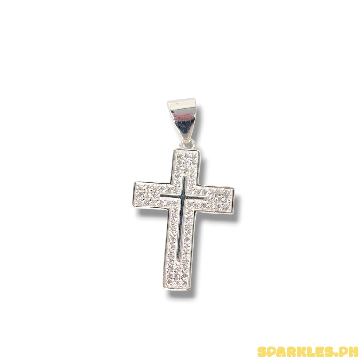 92.5 Sterling Silver - Moissanite Cross Pendant