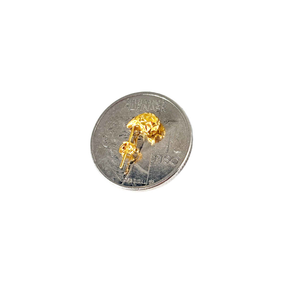 18k Saudi Gold Diacut Chic Teardrop Earring
