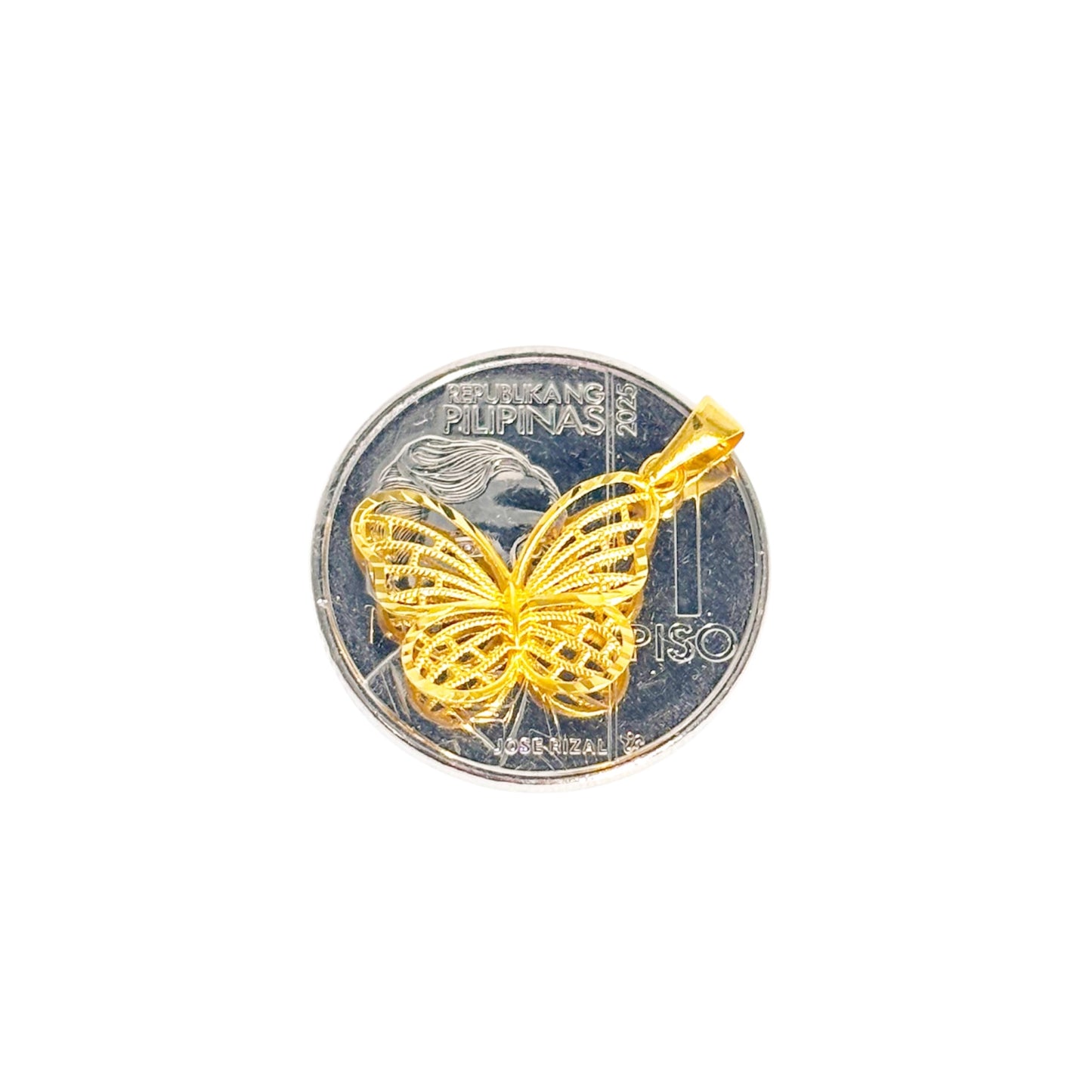 18k Saudi Gold Dream Butterfly Pendant - SKUAP2326PEN1