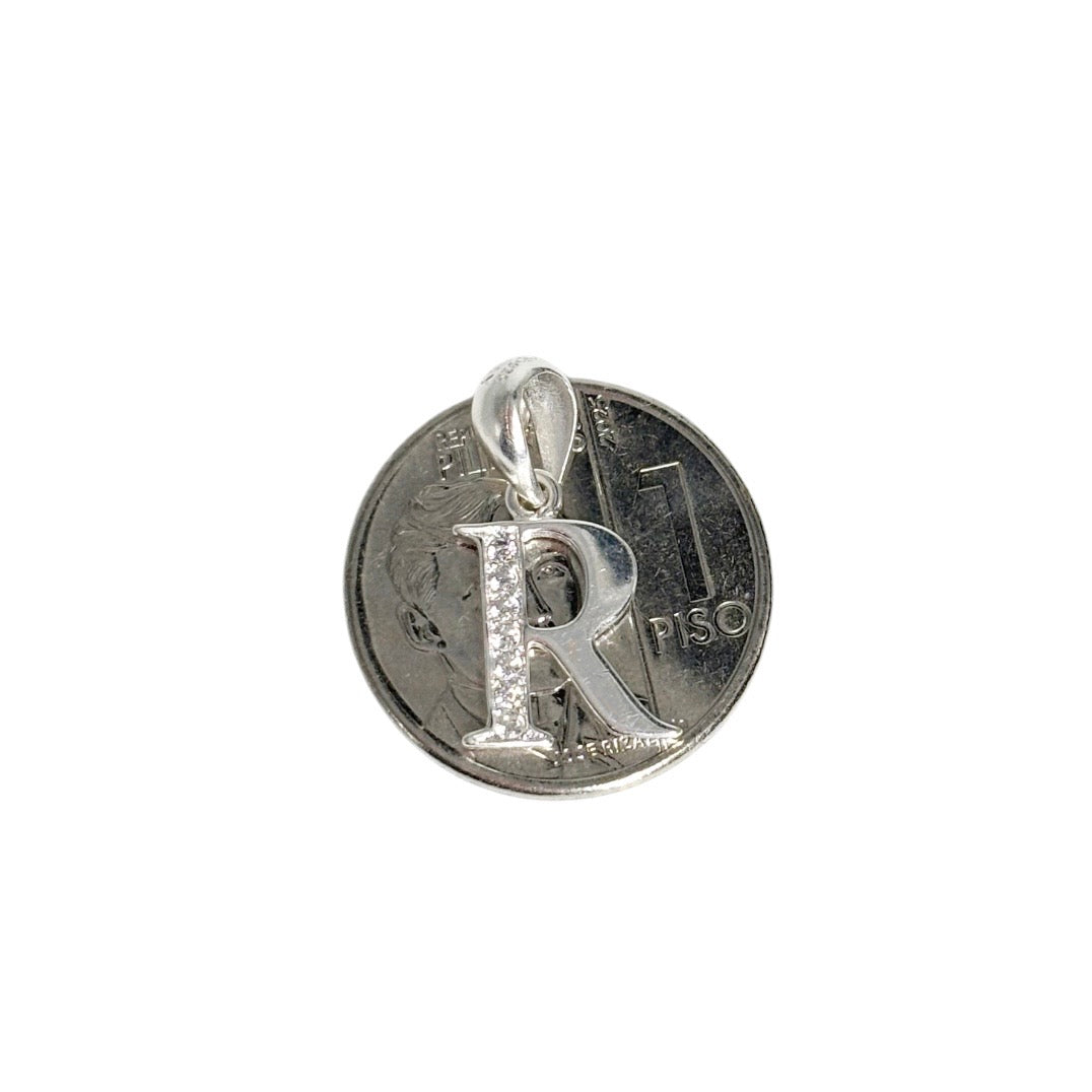 MT - 92.5 Sterling Silver - Letter R Pendant