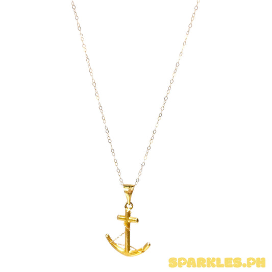 18k Saudi Gold Tauco Chain Level 1 + 18k Saudi Gold Anchor String Pendant