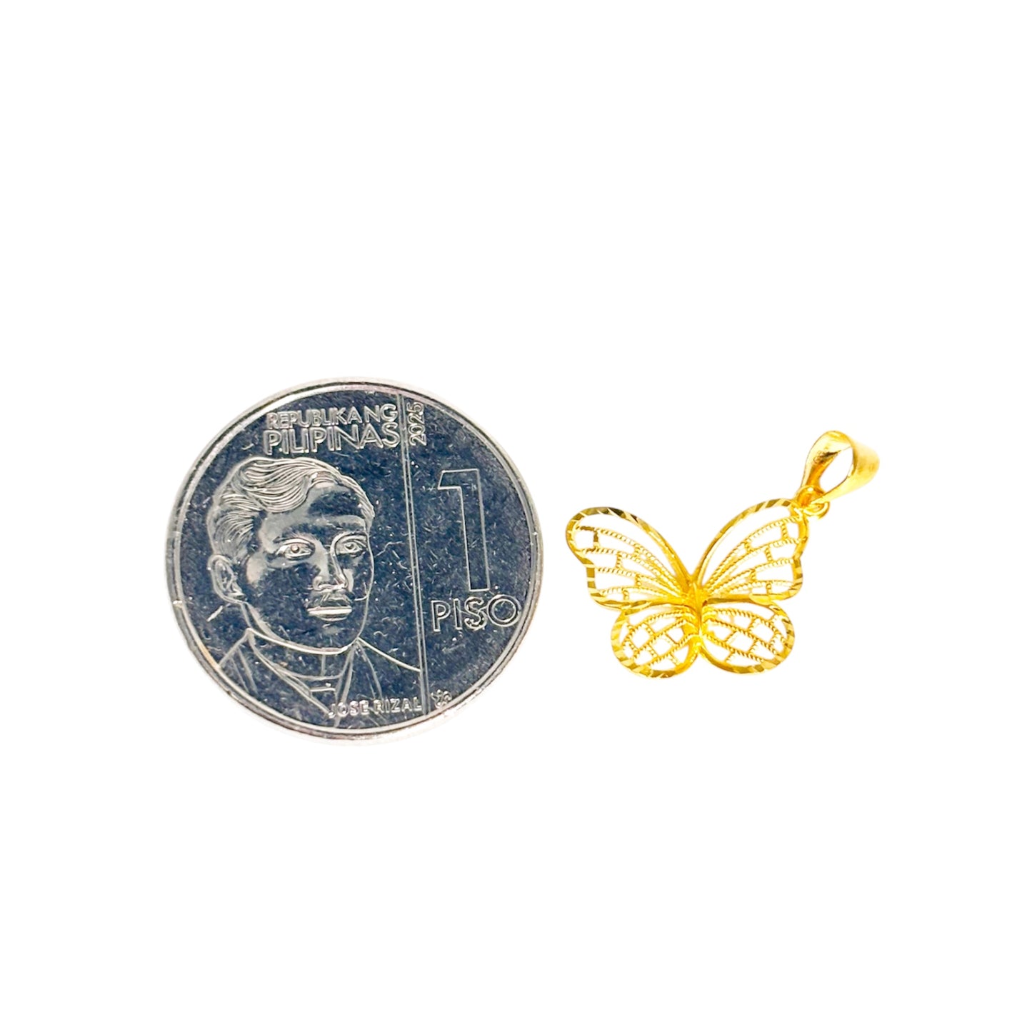 18k Saudi Gold Dream Butterfly Pendant - SKUAP2326PEN1