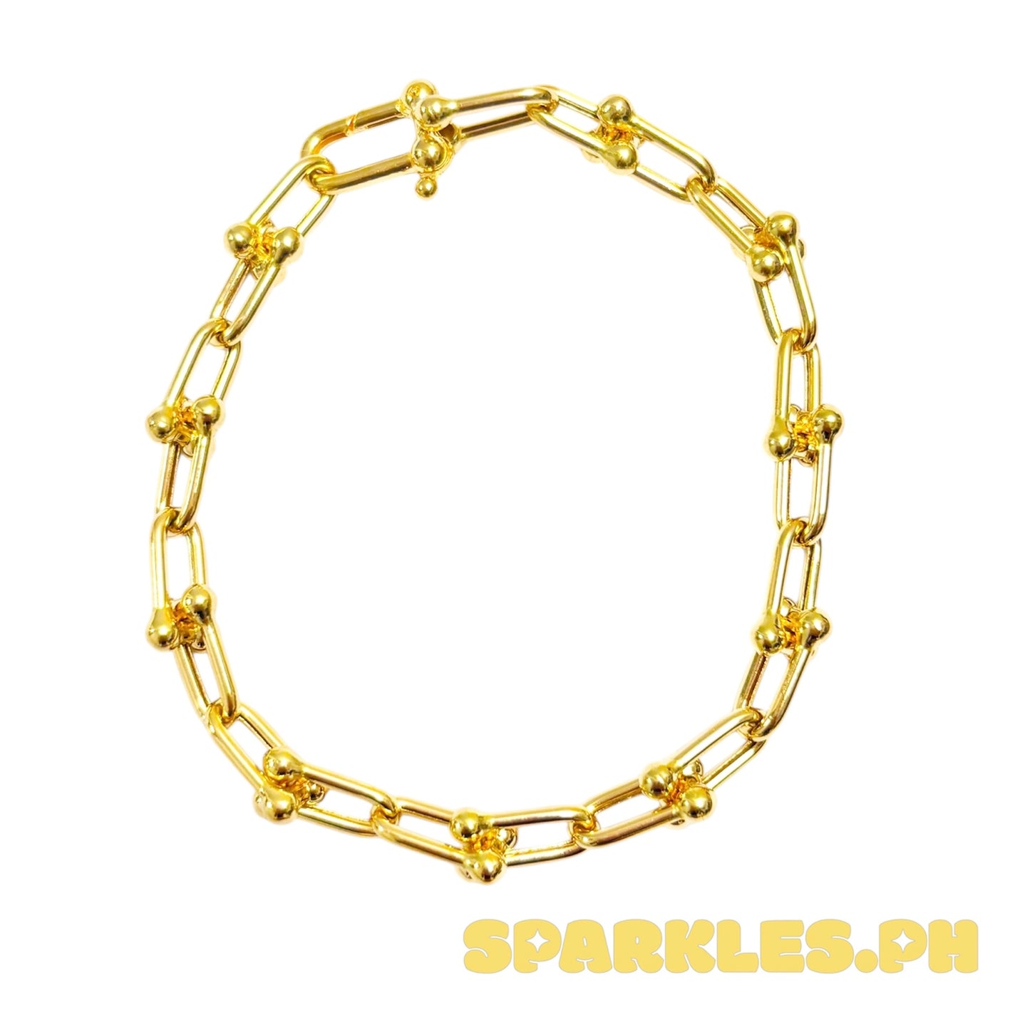18k Saudi Gold U Bar 5mm Bracelet 7.5” - SKUAP2026BRA