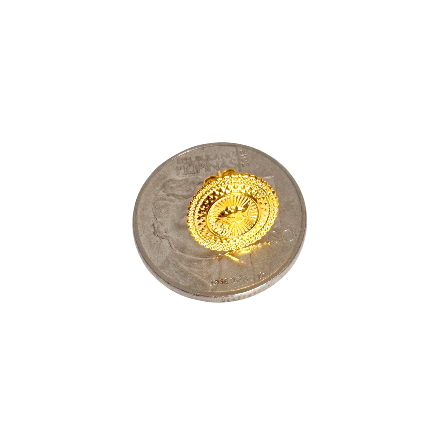 18k Saudi Gold Royal Queen Earring - SKU-8XBSEK58