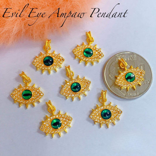# 9 Evil Eye Ampaw Pendant 18k Saudi Gold