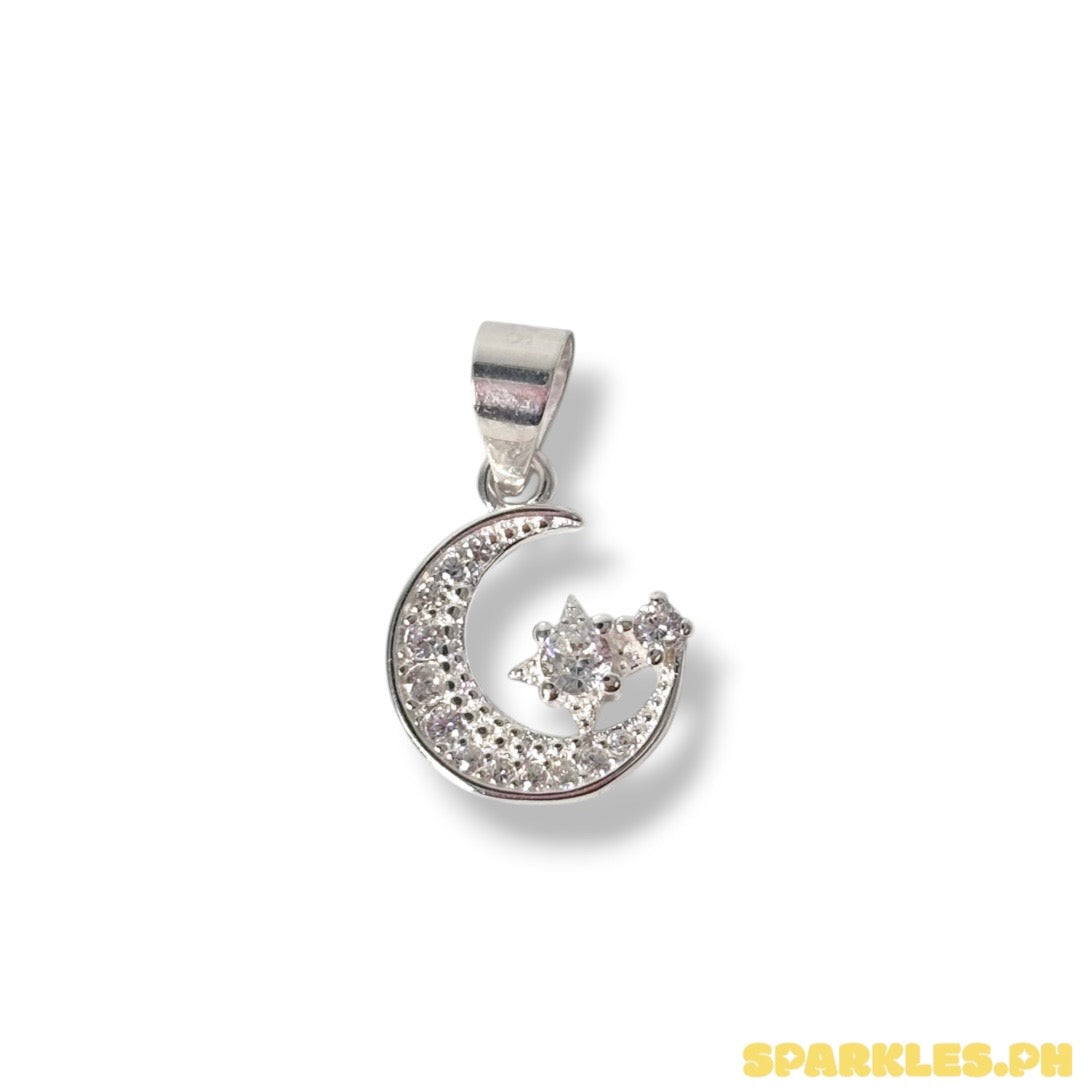 92.5 Sterling Silver - Crescent Pendant