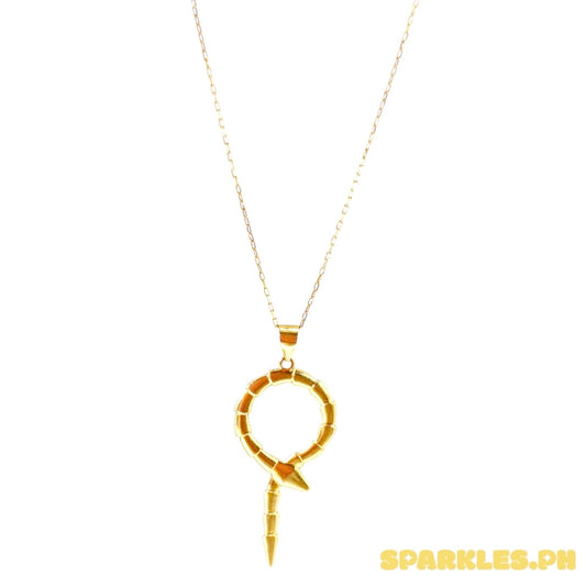 18k Saudi Gold Karkar Chain 18" + 18k Saudi Gold Serpentine Pendant